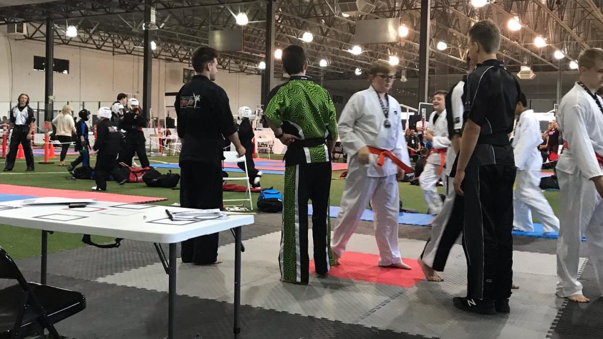 Cooper Luckan (red belt), new to the sport of karate is lookig forward to watching it for the sport's debut in the Tokyo Olympic Games.