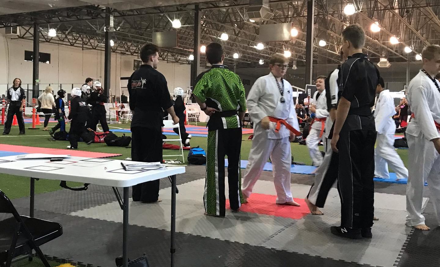 Cooper Luckan (red belt), new to the sport of karate is lookig forward to watching it for the sport's debut in the Tokyo Olympic Games.