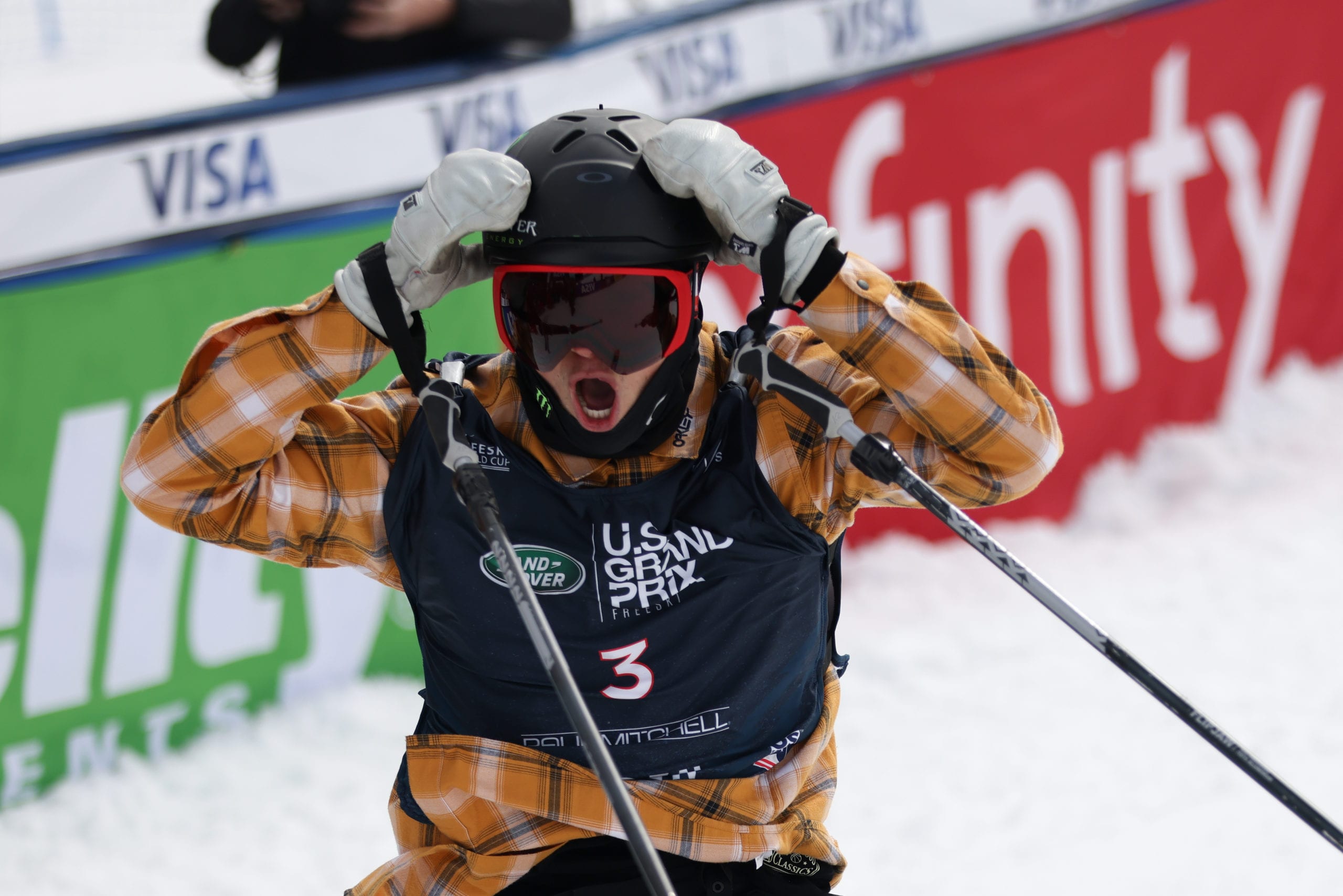 Colby Stevenson at the Freeski Slopestyle Finals, the 2021 Land Rover U.S. Grand Prix in Aspen, CO.