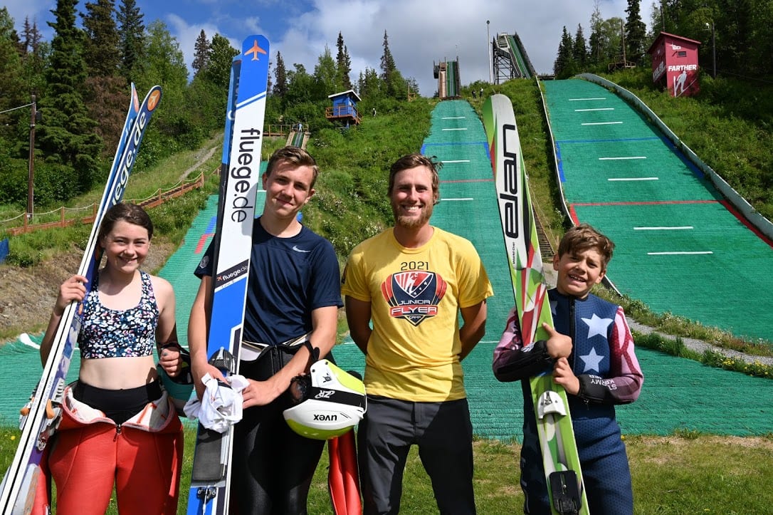 Team Park City in scenic Alaska. L to R: June Maxwell, Tyler Phillips, Trevor Edlund and Roscoe Maxwell.