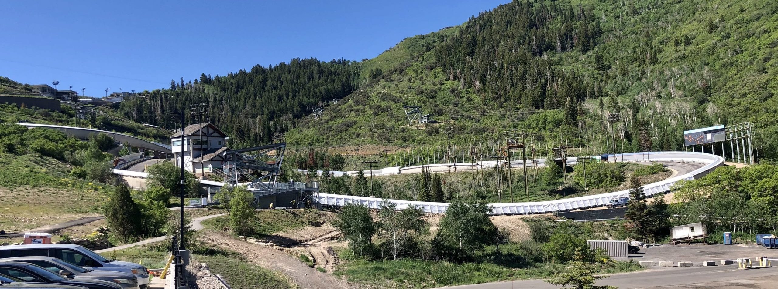 The bobsled/skeleton/luge track at the Utah Olympic Park.