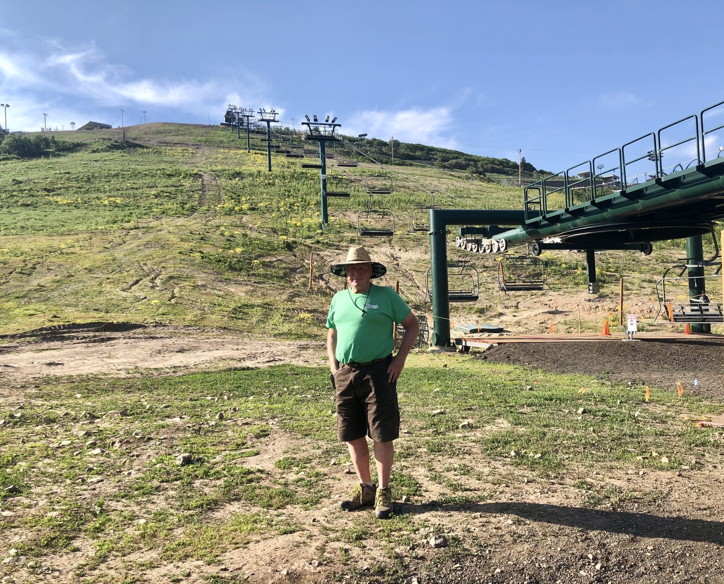 Utah Olympic Park employee extrordinaire Bruce Erickson in his natural habitat.