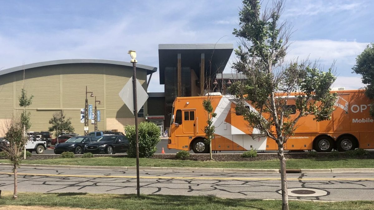 This big, bright orange RV was parked at Basin Rec in Kimball Jct. yesterday.