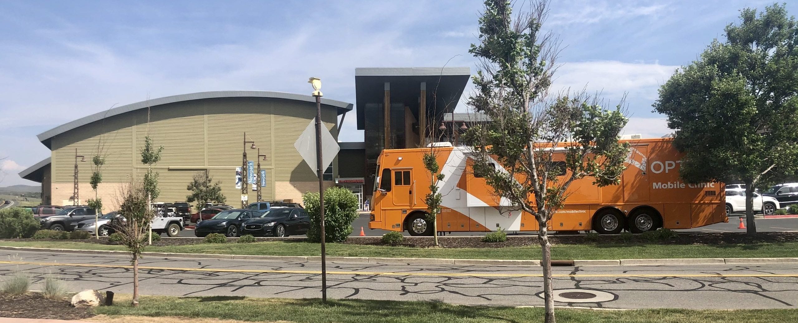 This big, bright orange RV was parked at Basin Rec in Kimball Jct. yesterday.