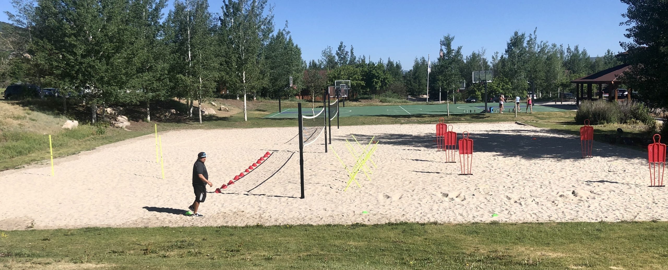 Beach volleyball, 700 miles from the beach, why not?