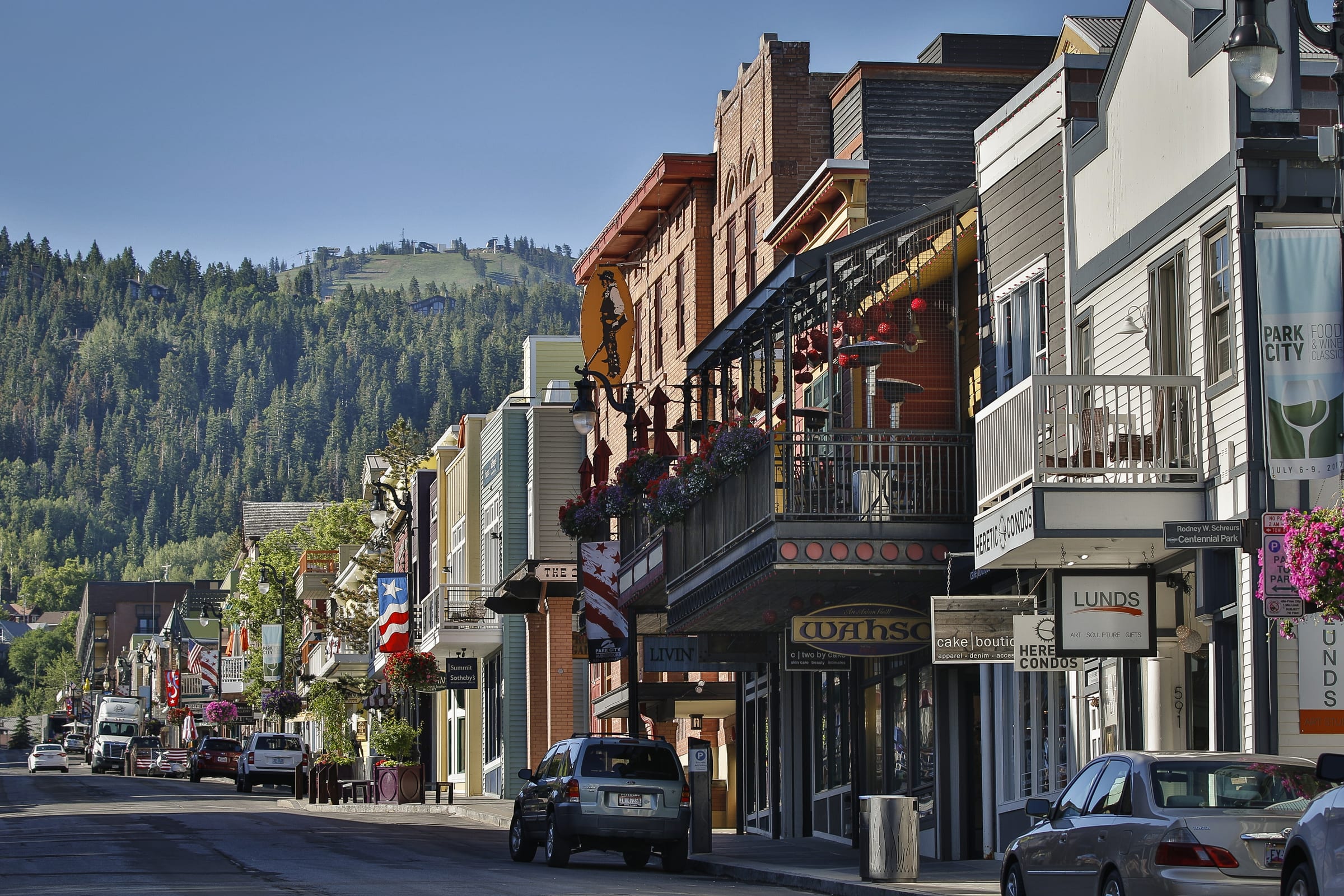 Looking up at Historic Main Street.