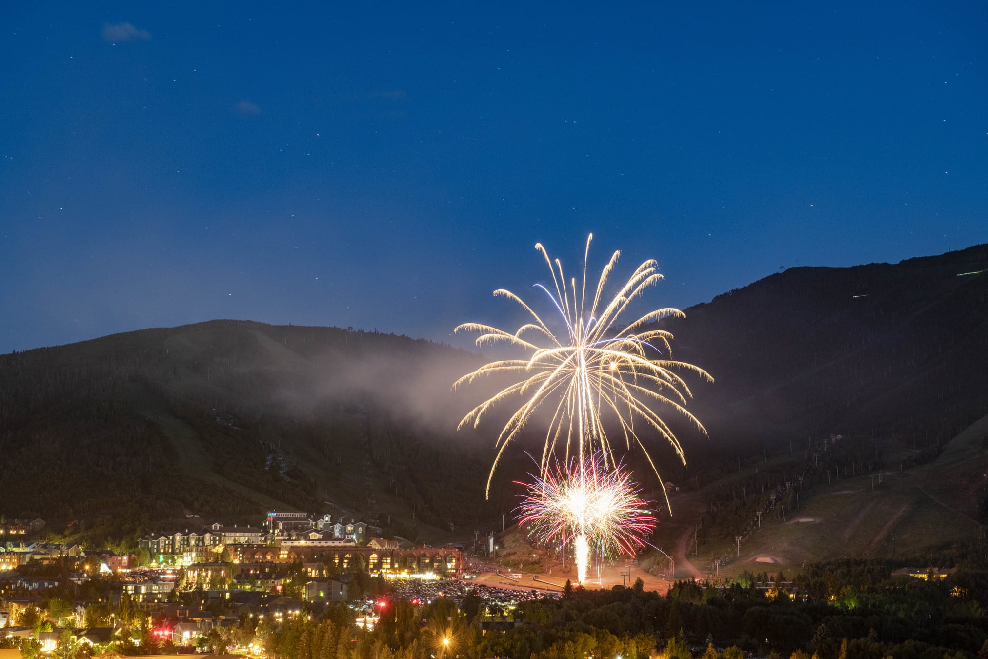 Fireworks in Park City before the city opted for drones to entertain crowds on the 4th of July.