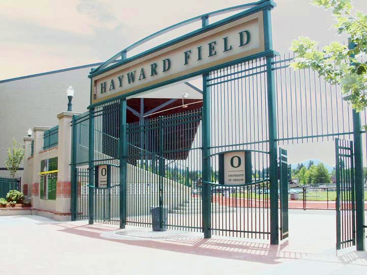 Hayward Field on the campus of the University of Oregon in Eugene.