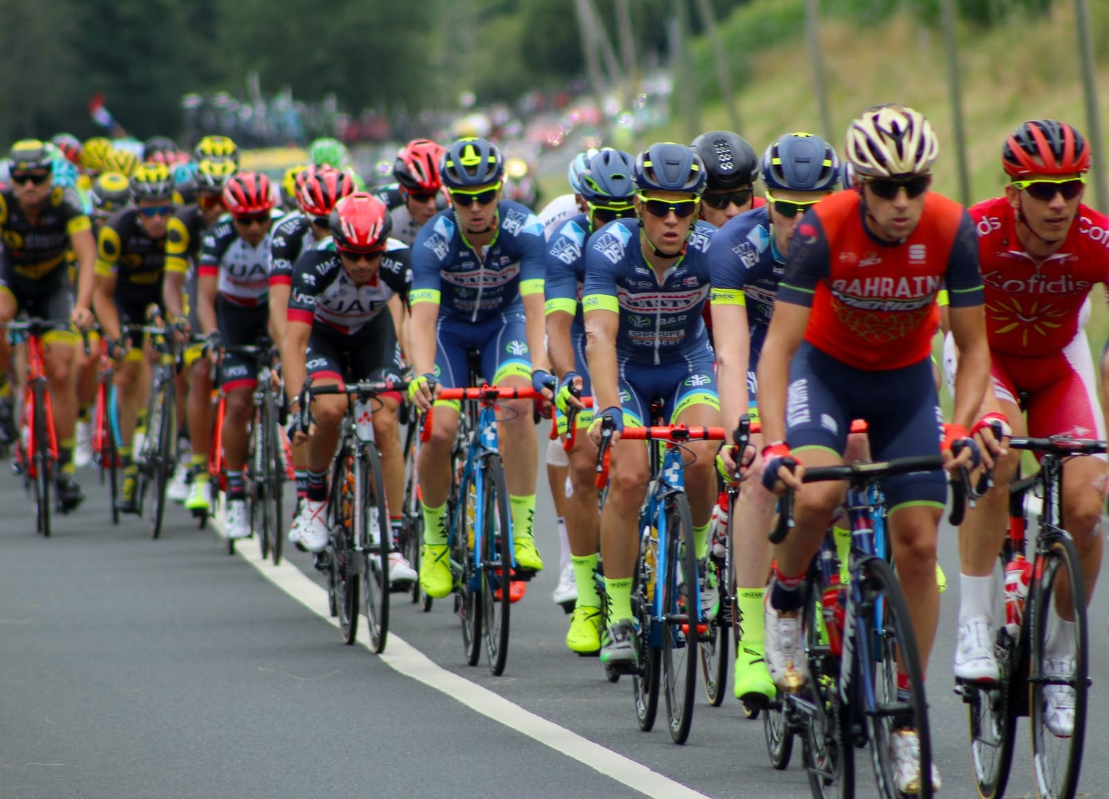 Tour de France crash takes down the majority of the peloton due to a spectator's hand-held, homemade sign.