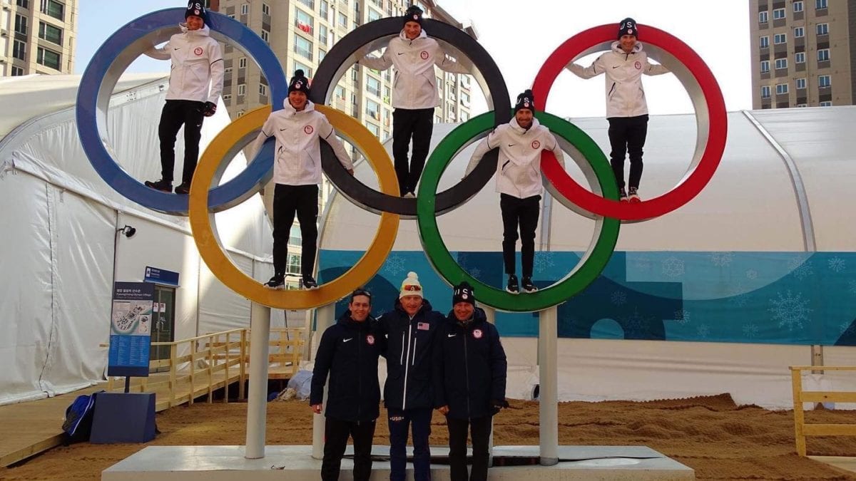 Bryan Fletcher, his brother Taylor and their USA Nordic teammates representing USA at the winter Olympic Games.