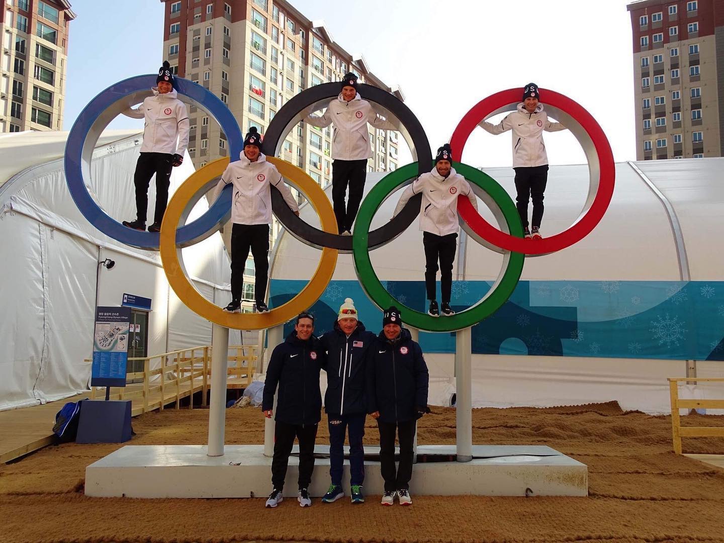 Bryan Fletcher, his brother Taylor and their USA Nordic teammates representing USA at the winter Olympic Games.