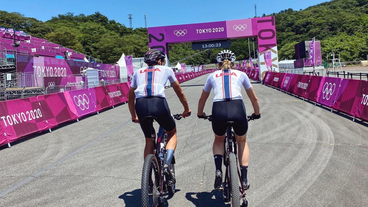 Team USA, including Haley Batten, training in Tokyo.