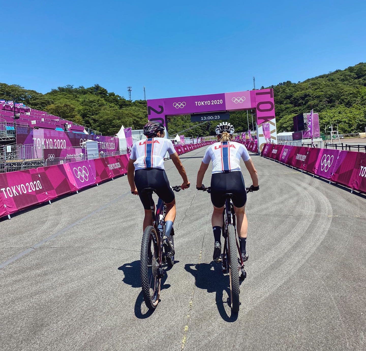 Team USA, including Haley Batten, training in Tokyo.