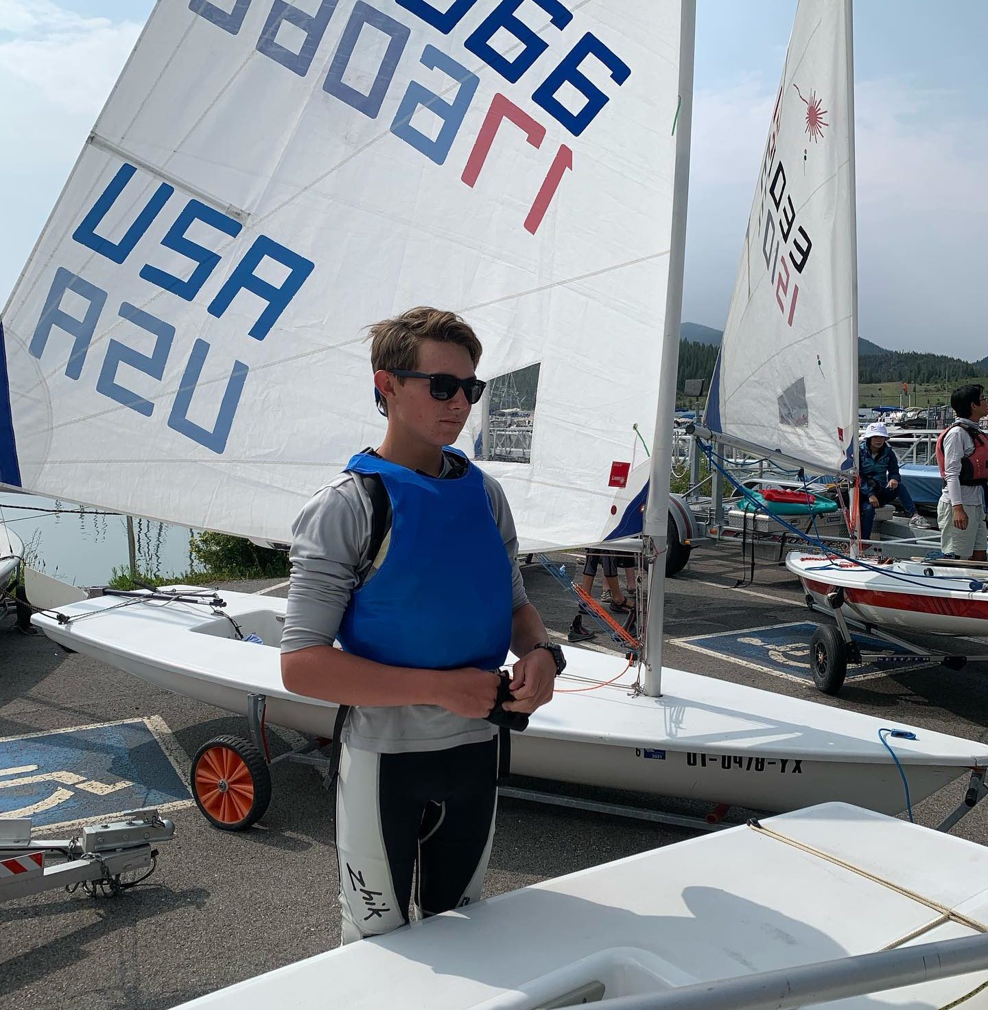 Calvin Marsh, third place finisher at the 2021 Sailing Junior Olympics in Colorado.