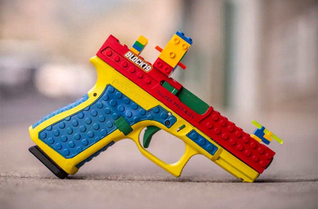 Culper Precision's Block19, the design creates a customized semi-automatic Glock weapon that has a strong resemblance to a Lego toy.