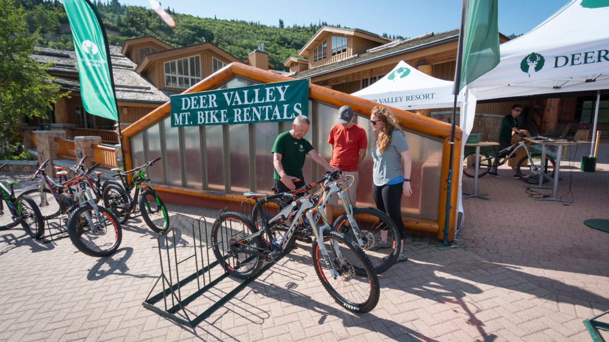 Deer Valley Summer mountain bike rentals.