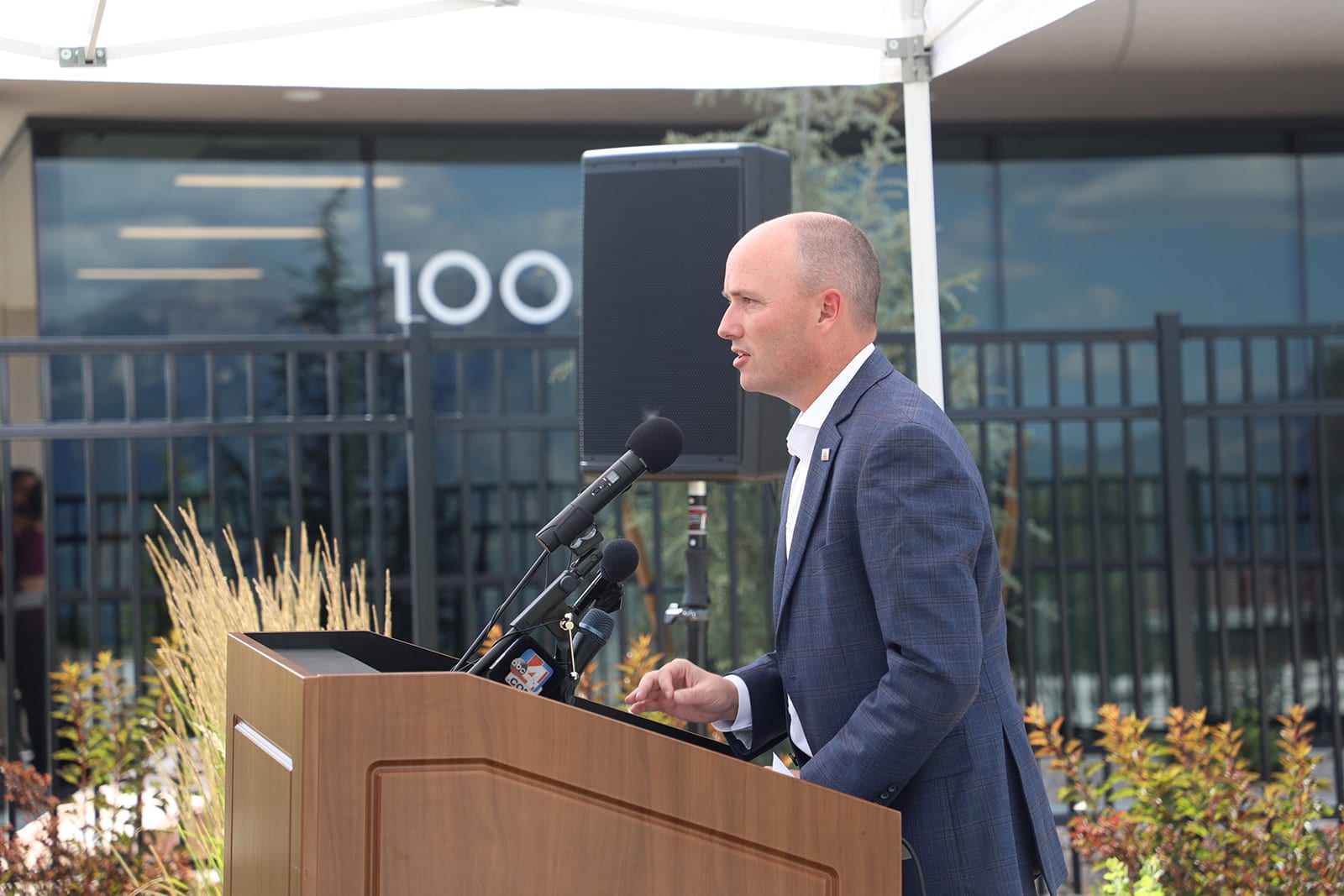 Utah Governor Cox at the H2Oath News Conference in June 2021.