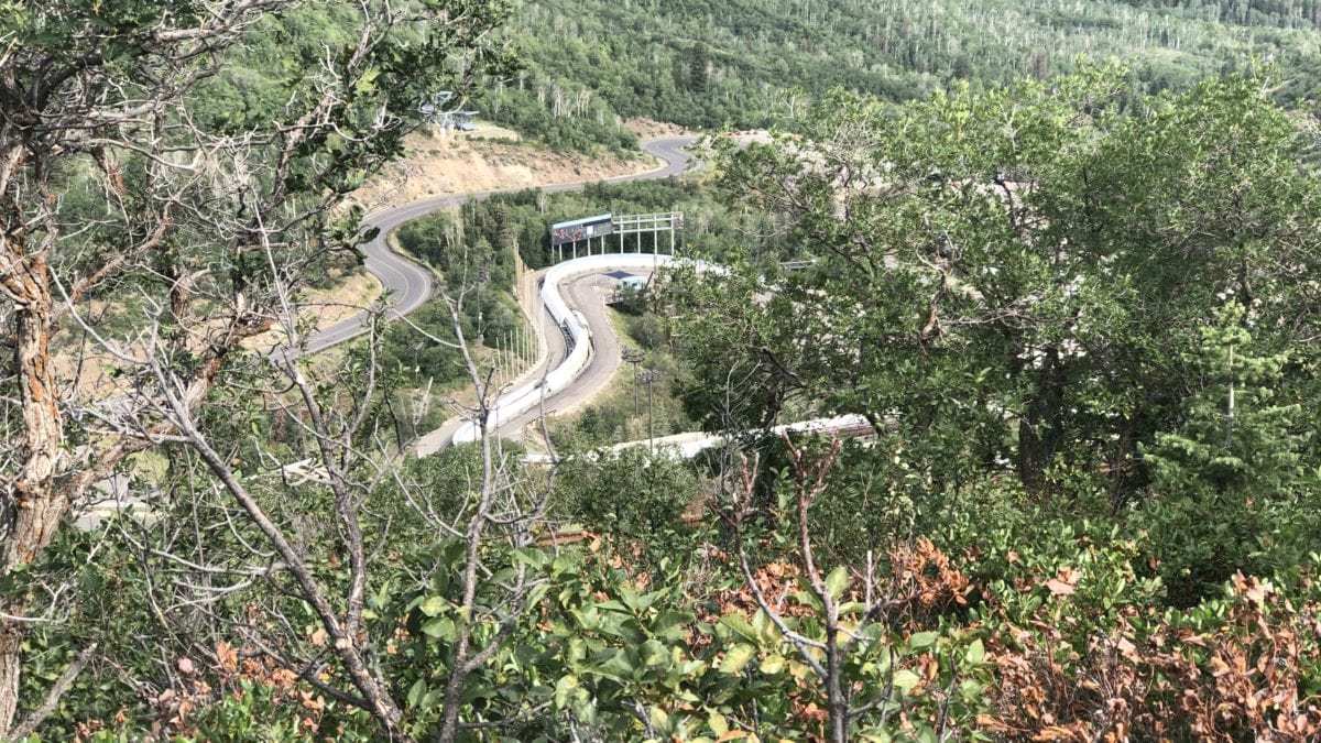 Utah Olympic Park's Bobsled/Skeleton track in the Fall.