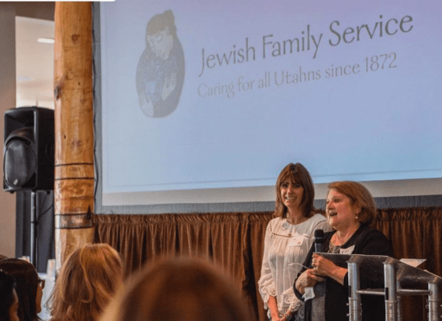 Jewish Family Service Executive Director Ellen Silver (r).