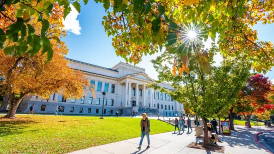 University of Utah campus in the fall.