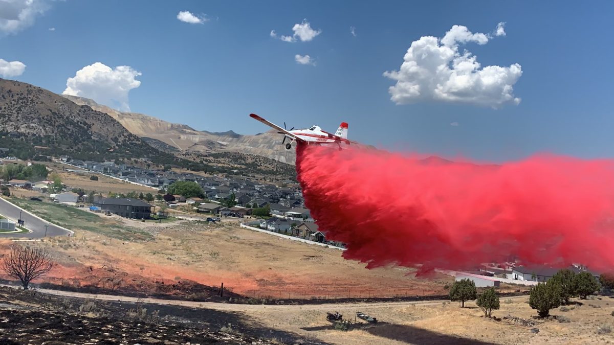 Two single engine air tankers were called in to contain a field fire in Herriman that started shortly after 12:30 pm July 16.