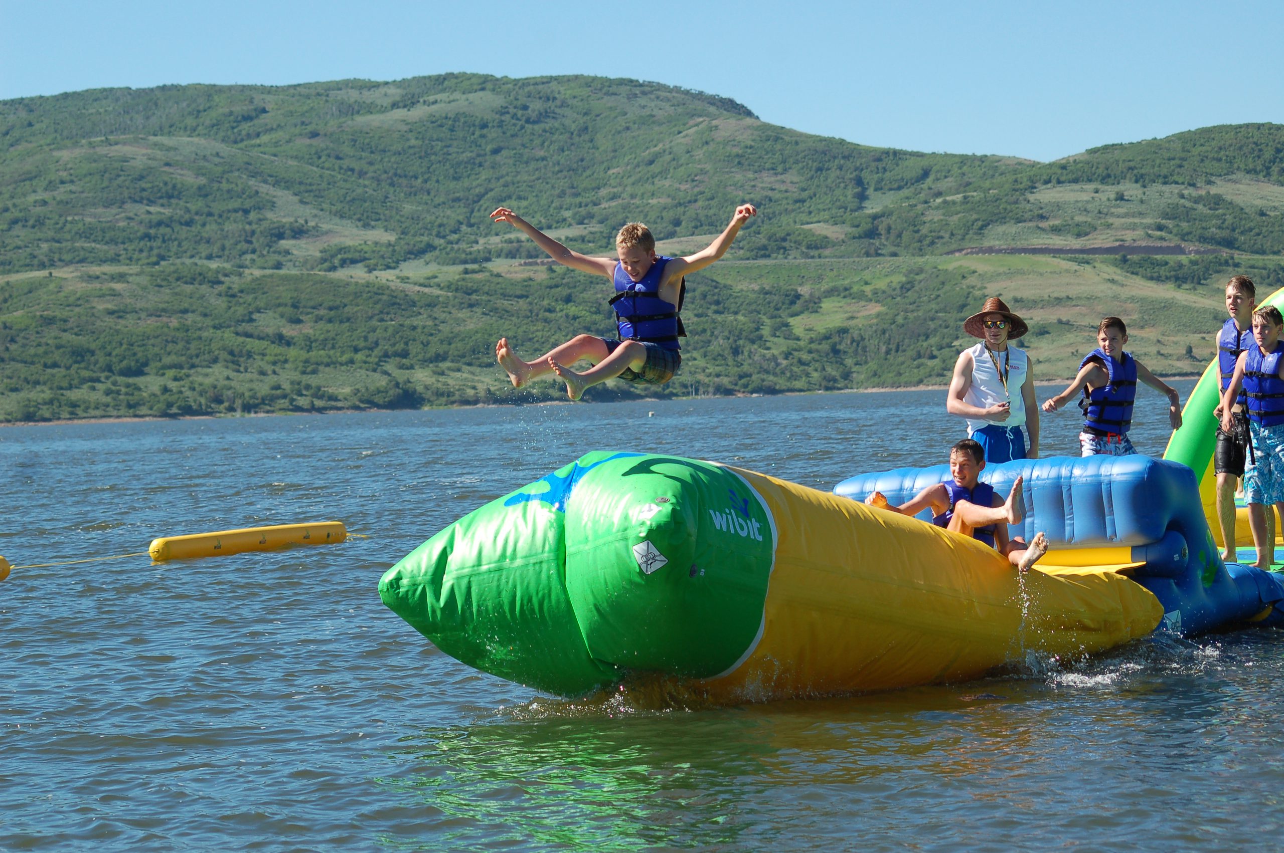 Swimmers at Jordanelle State Park.