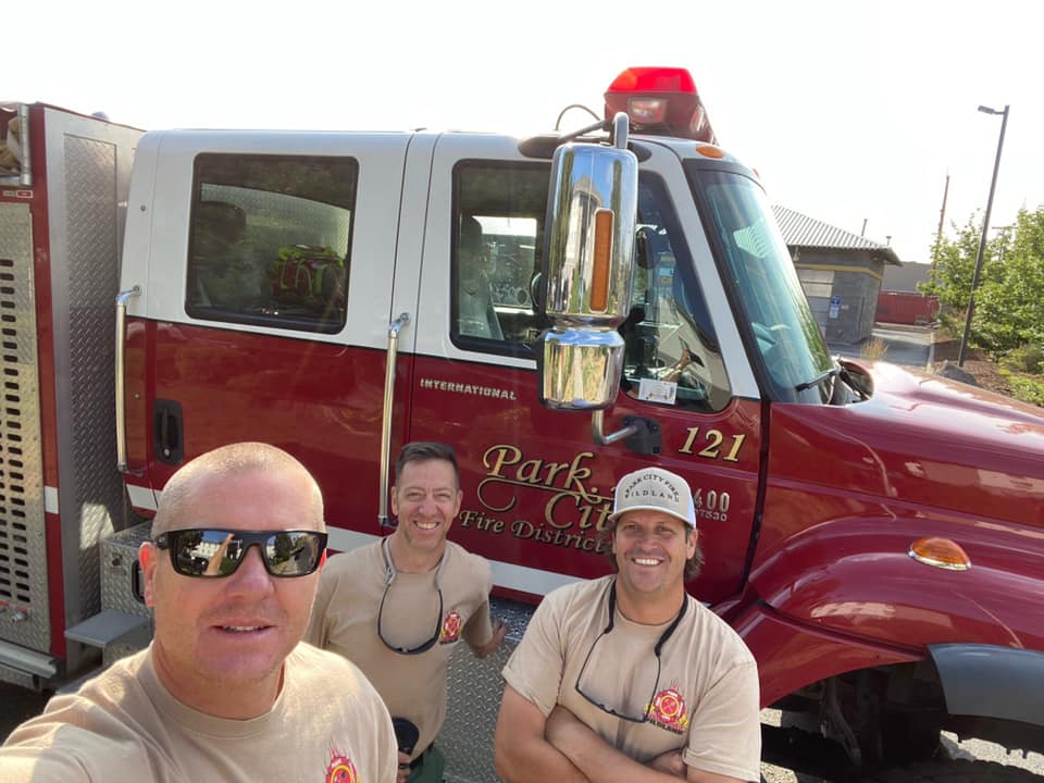 Zane Thompson, Jeff Pauline, and Logan Rodriguez of the Park City Fire District.