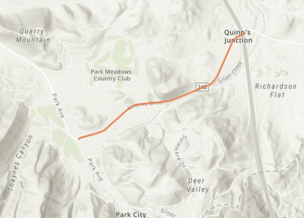 SR248 connects Quinn's Junction to Park Avenue.