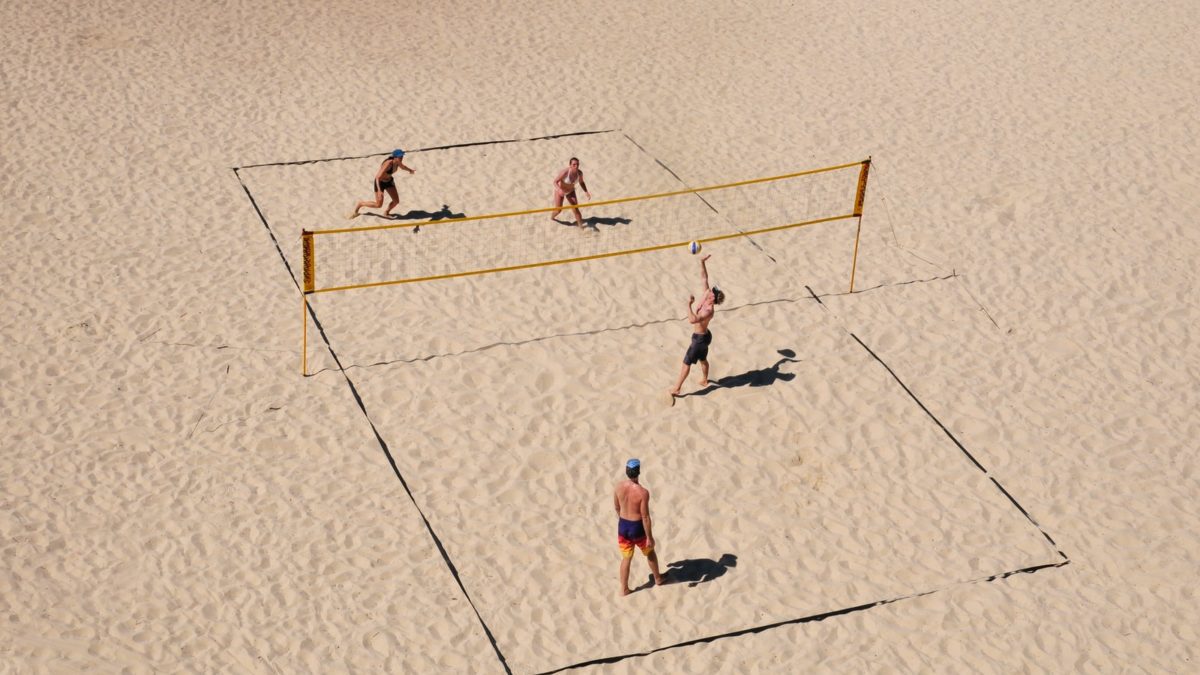 Men's beach volleyball.