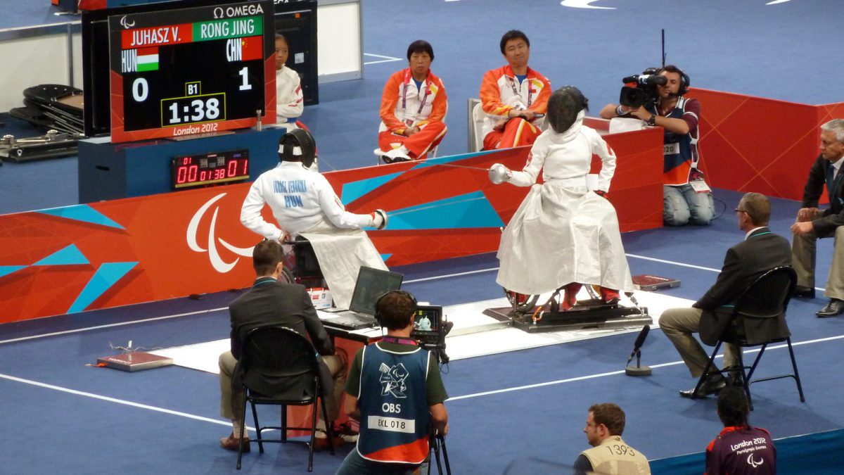 Paralympic Wheelchair Fencing.