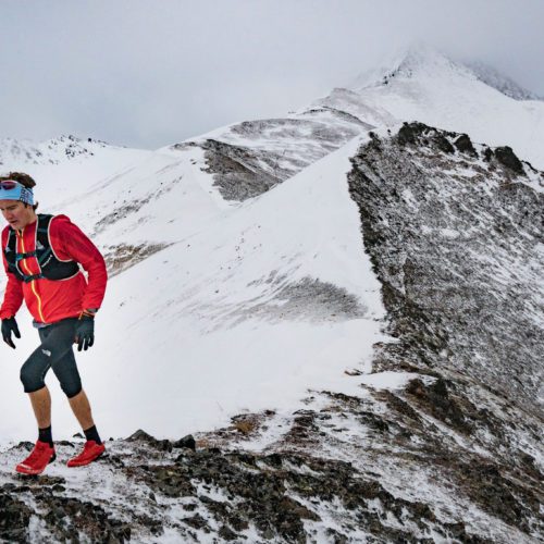 Adam Loomis in the Chugach Mountains in Alaska.