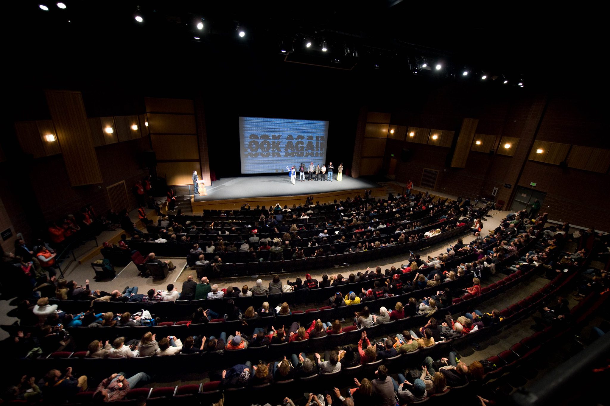 2012 image of the 'Red Hook Summer' Q&A at the Eccles Theater.