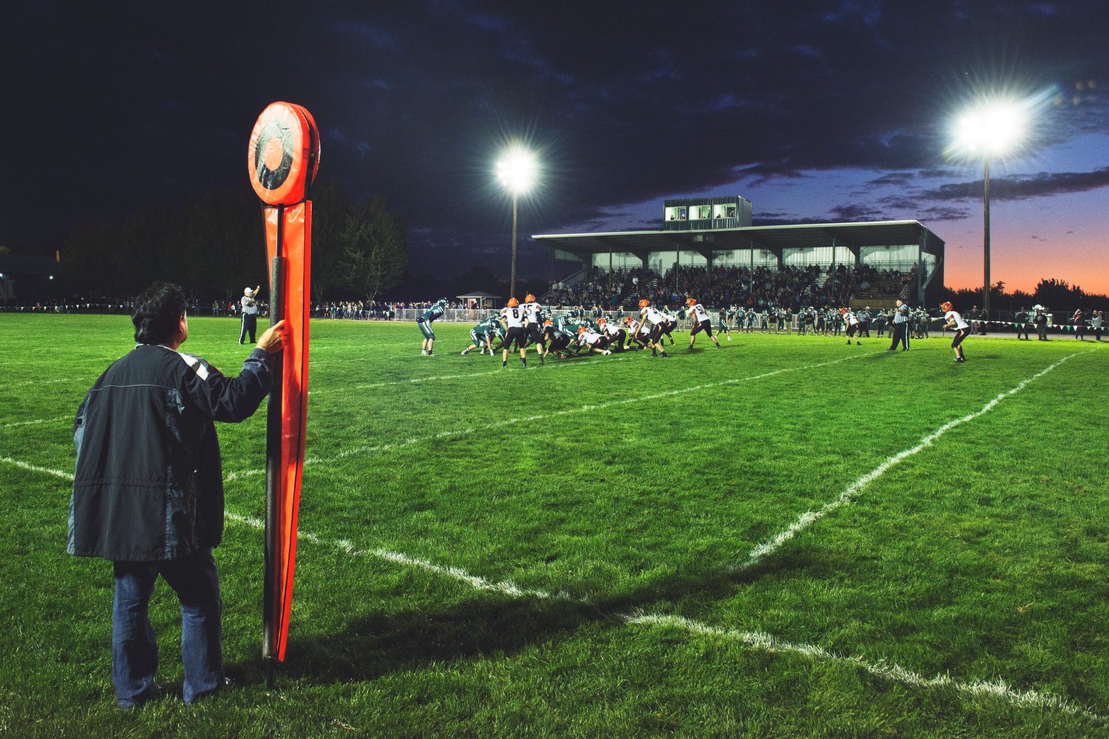 High school Friday night football.