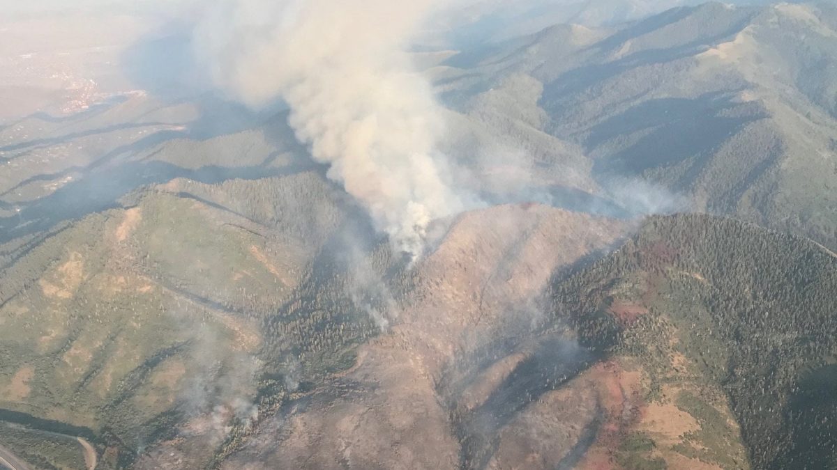 Aerial photos from Saturday, August 14 of the Parley's Canyon Fire.