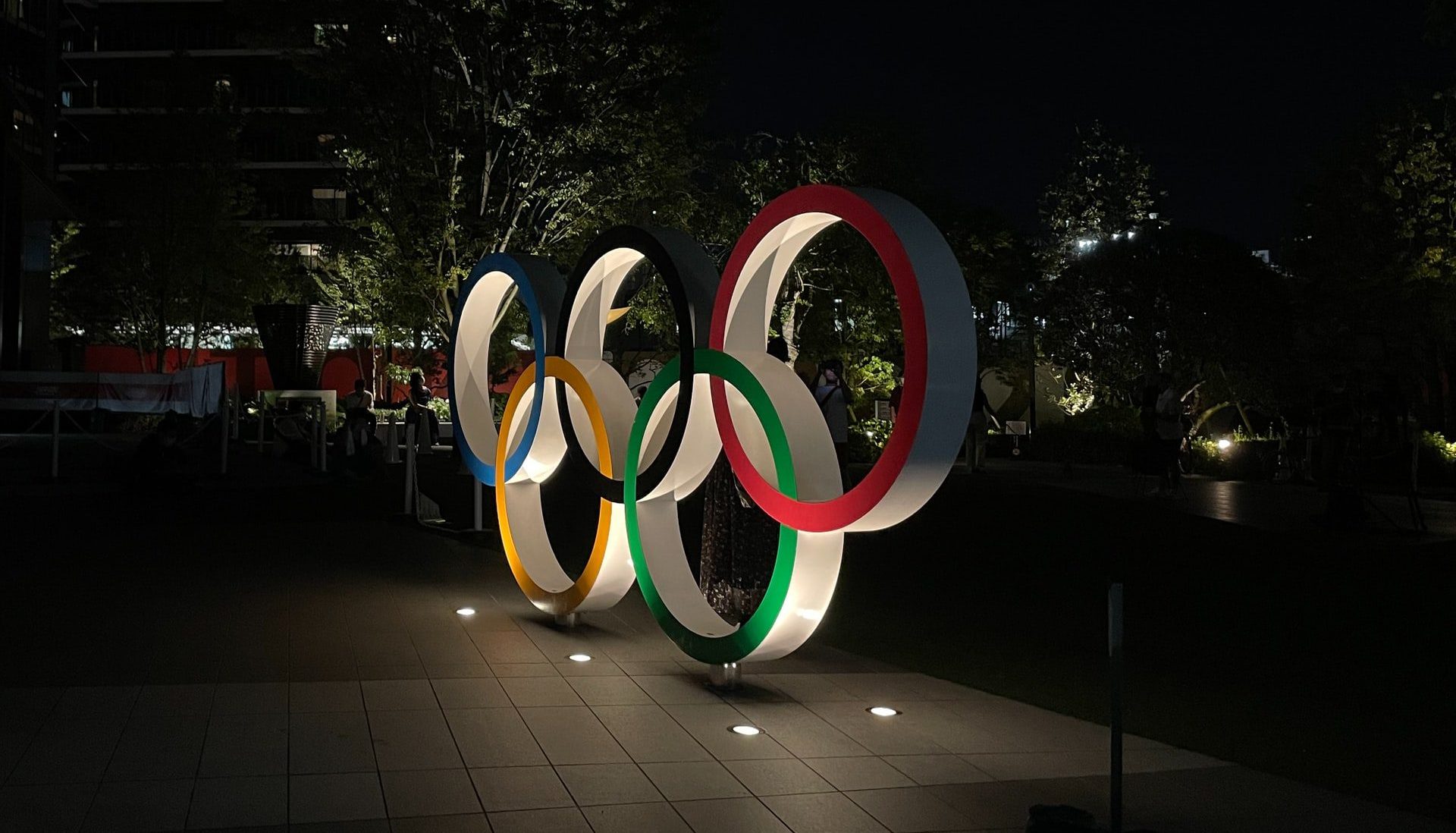 The Olympic Rings on display in Japan at the Tokyo 2020 Games.