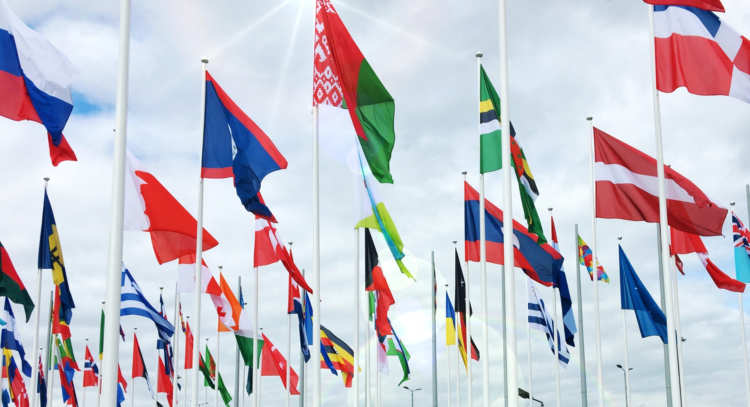 International flags.