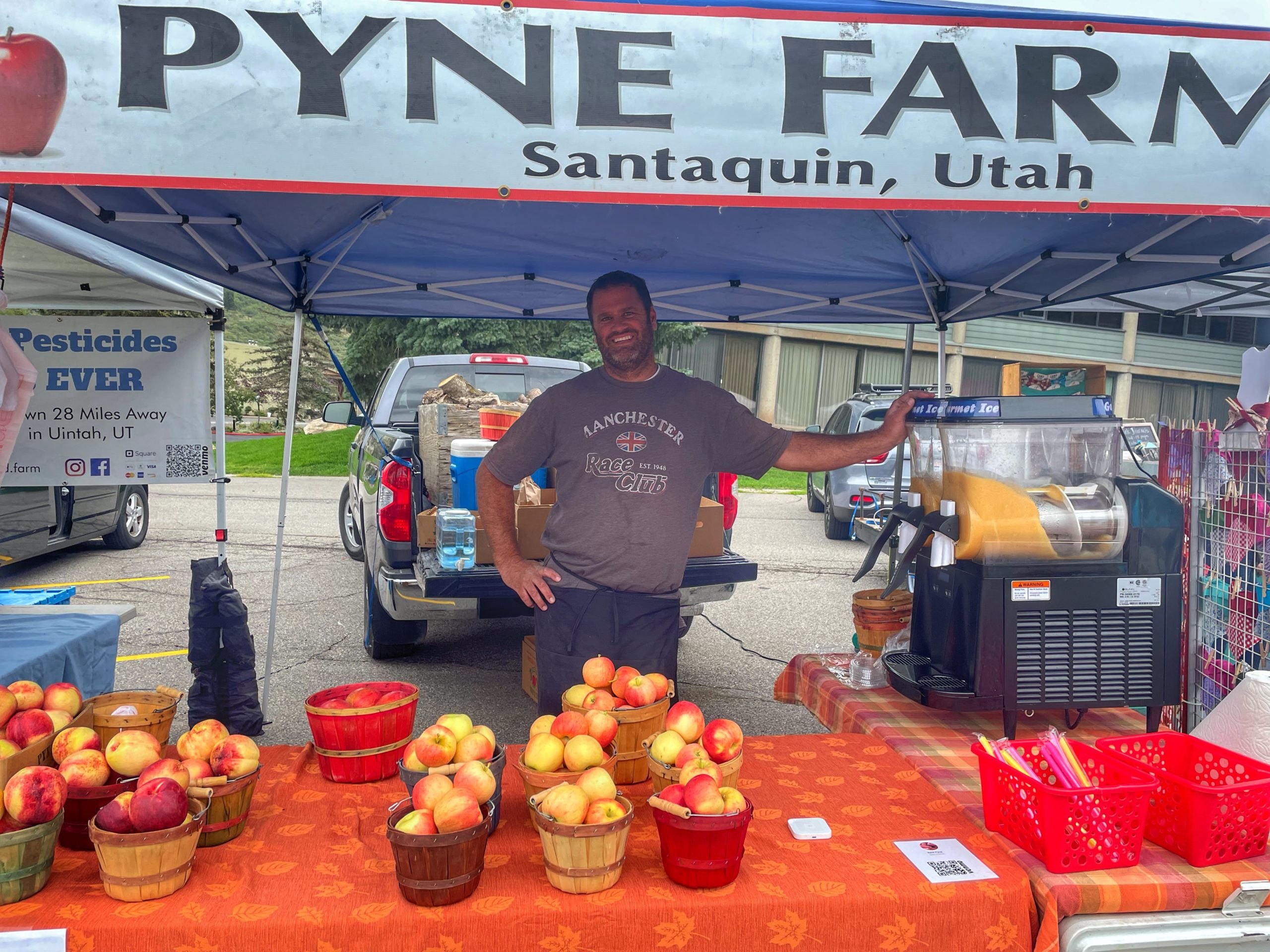 Fresh apples from the Pyne family farm.