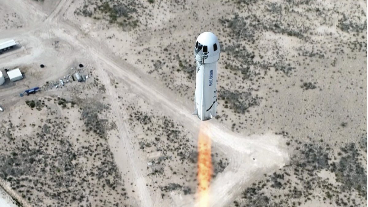 Blue Origin New Shepard Rocket.