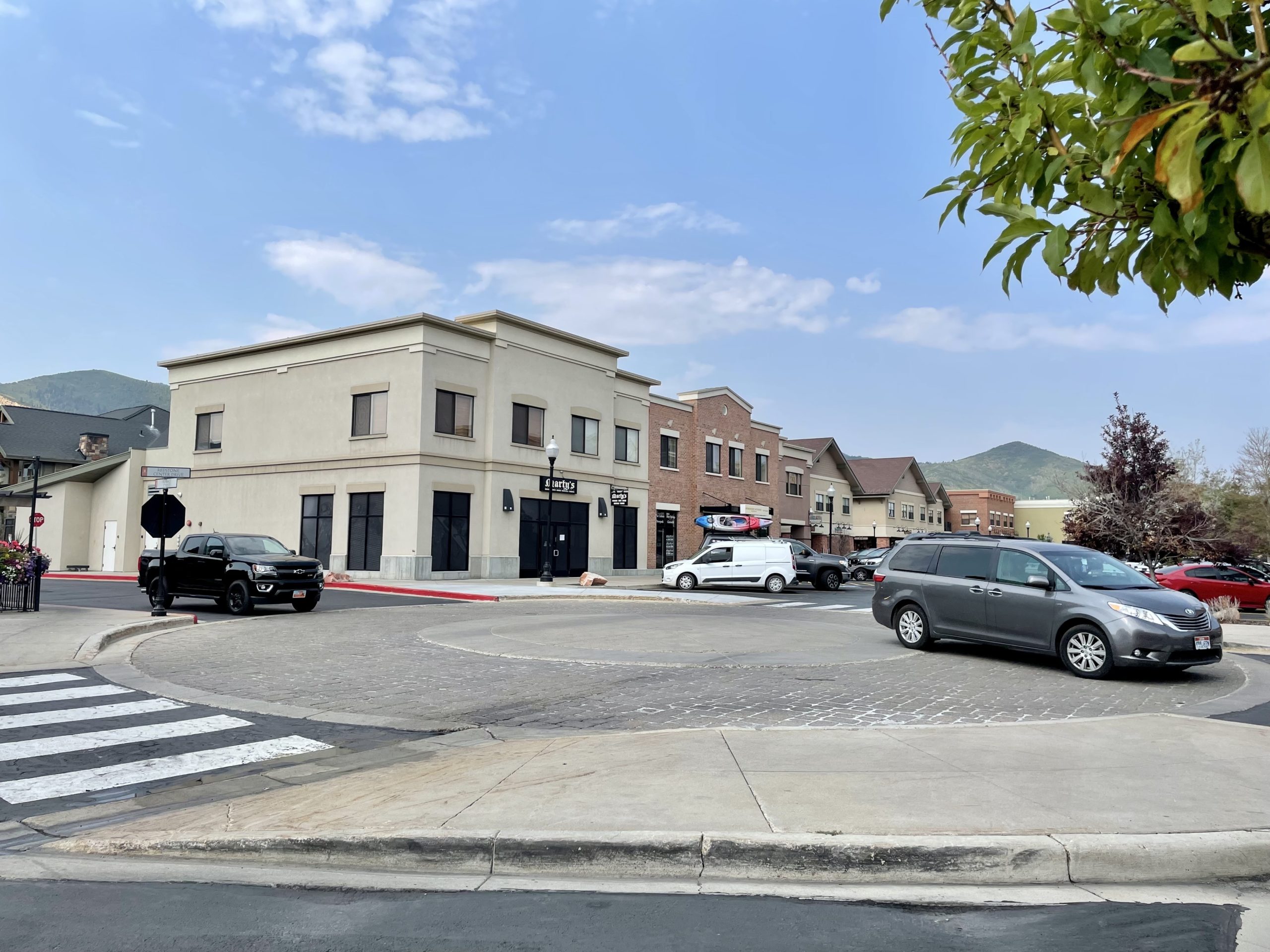 Some drivers in Kimball Junction mistake this intersection for a roundabout.