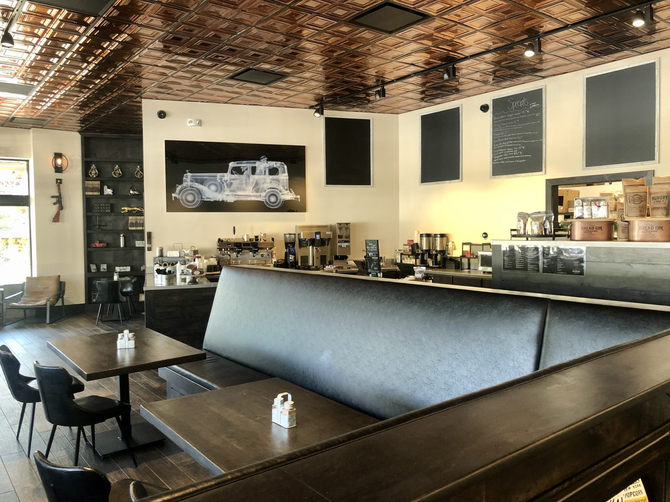 Interior of Bonnie and Clydes restaurant.