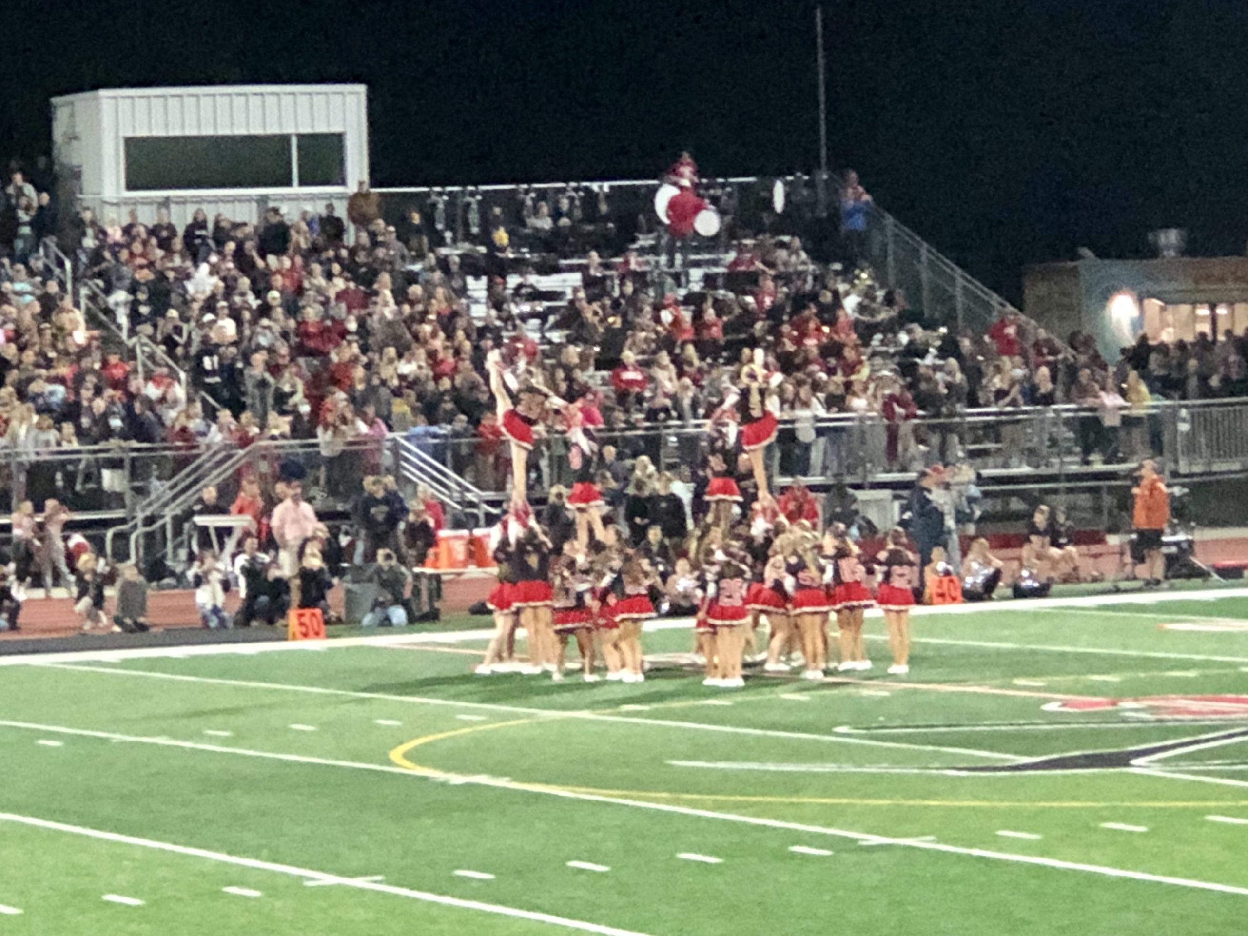 PCHS Miners Cheer Team at Homecoming.