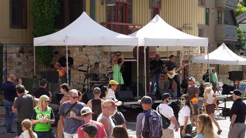 The Wyld playing on Main St., Park City, UT.