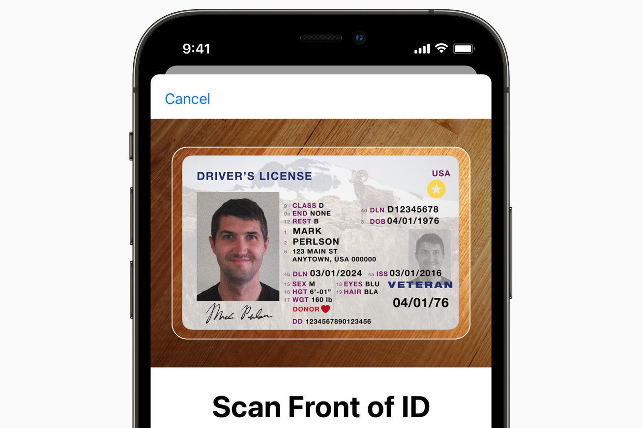 To add a state ID or driver’s license to Apple Wallet, customers will be asked to scan their physical ID card and take a selfie, which is securely sent to the issuing state for verification.