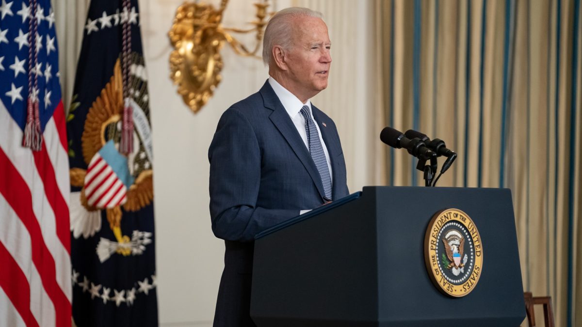 President Joe Biden formalized instructions to the Departments of Justice and Health and Human Services to push back on efforts to limit the ability of women to access federally approved abortion medication or to travel across state lines to access clinical abortion services.