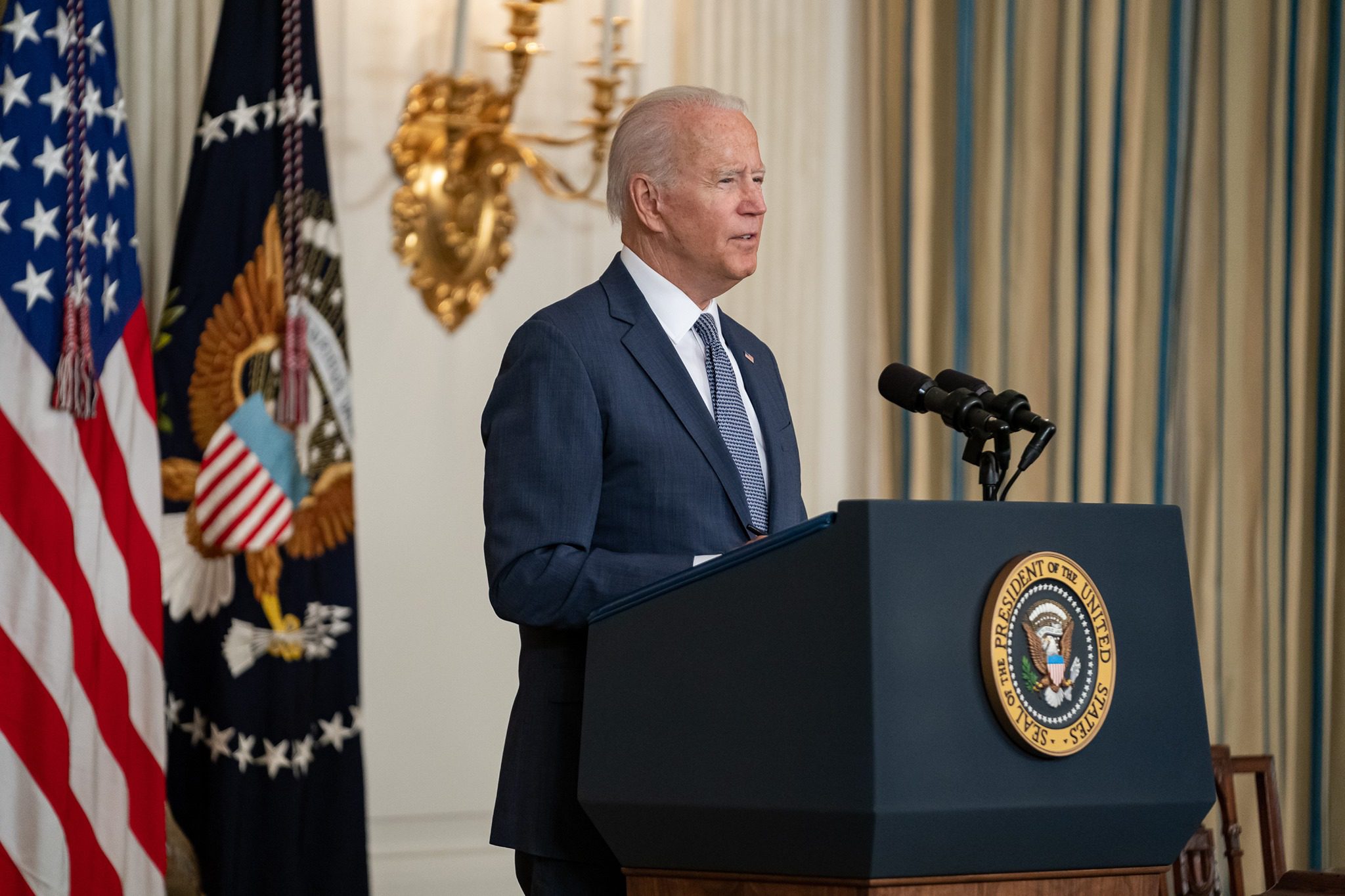 President Joe Biden formalized instructions to the Departments of Justice and Health and Human Services to push back on efforts to limit the ability of women to access federally approved abortion medication or to travel across state lines to access clinical abortion services.