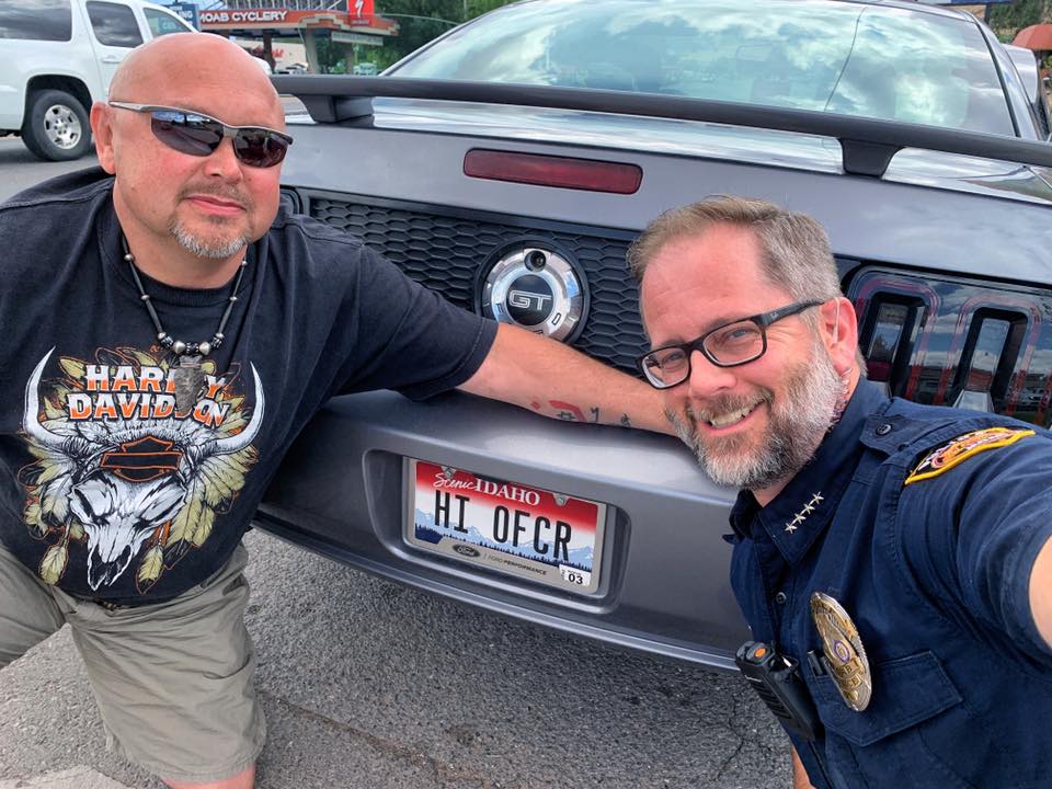 Moab City Police Chief Brent Edge (right).