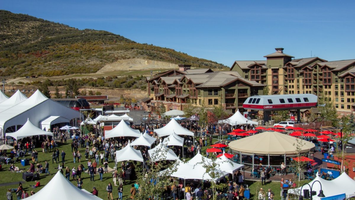The Grand Tasting at Canyons Village during the 2019 Park City Wine Festival.