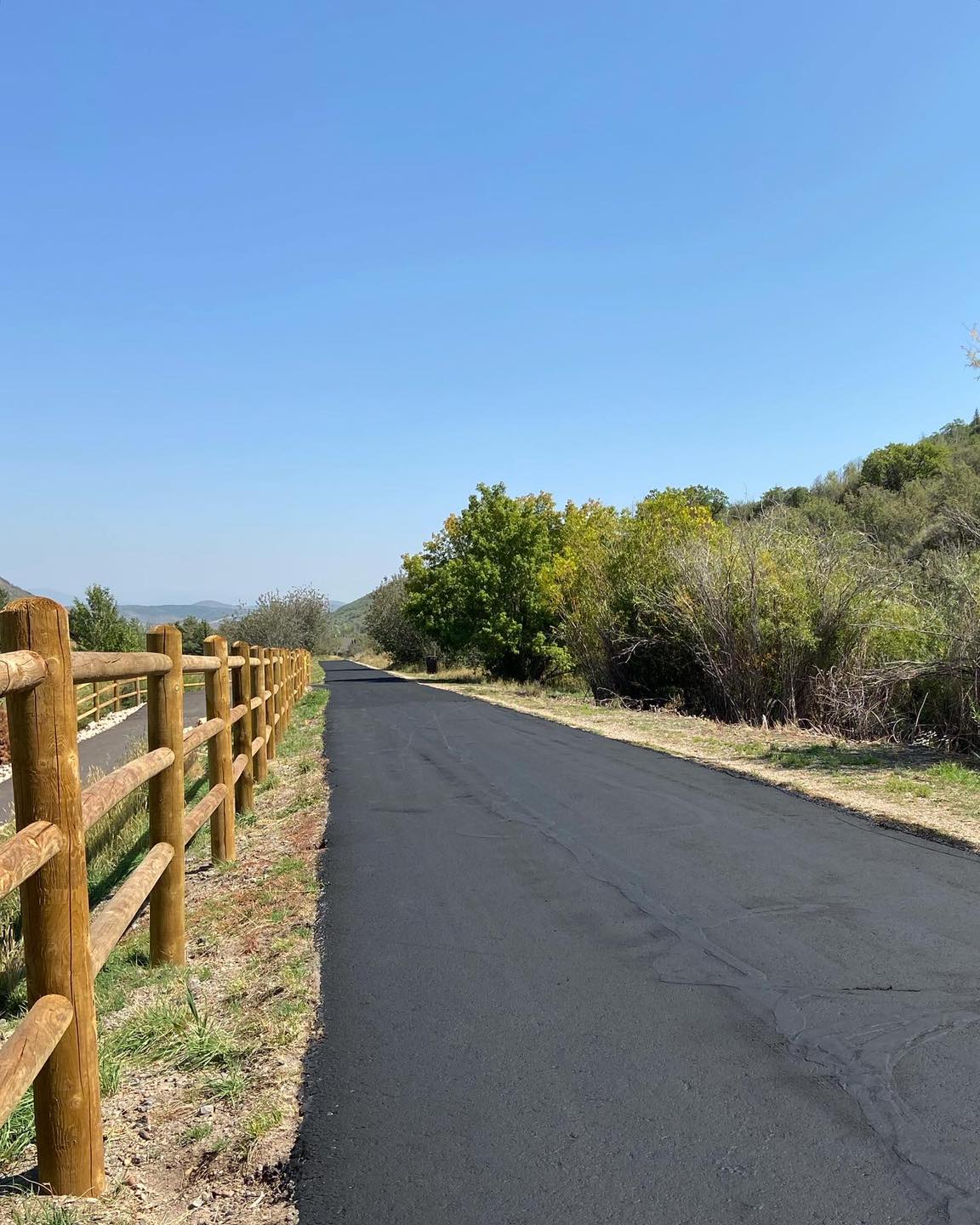 The Park City section of the Rail Trail.