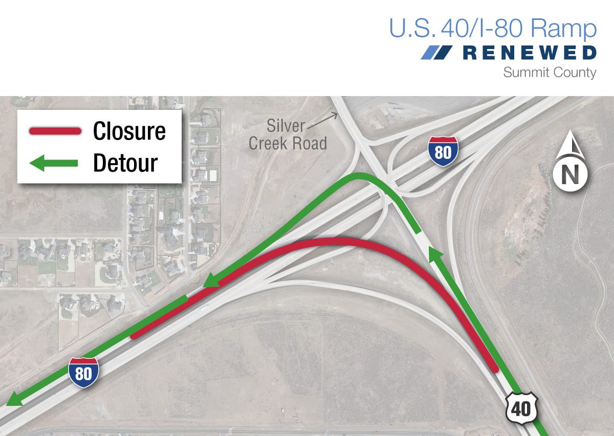 UDOT is rehabilitating the flyover ramp from northbound U.S. Highway 40 to westbound I-80 in Summit County.