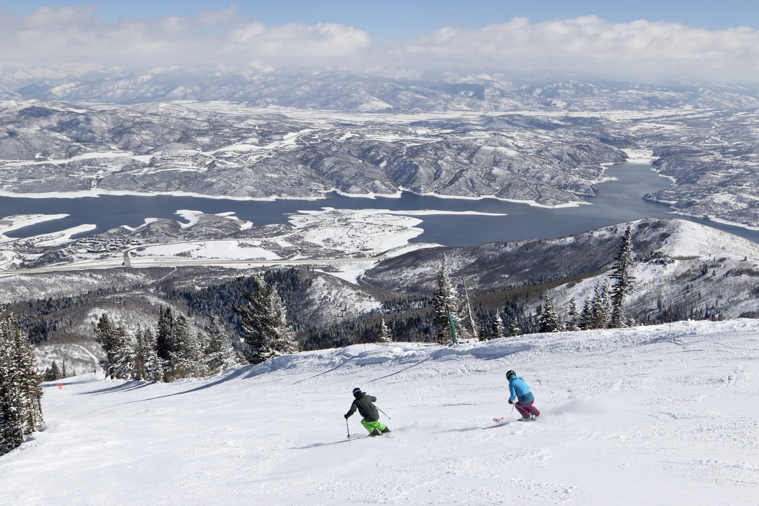 Deer Valley Resort overlooking Jordanelle Reservoir.